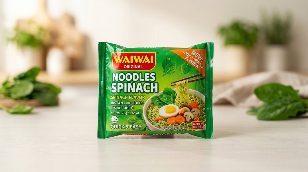 WAIWAI NOODLES SPINACH 75 GM