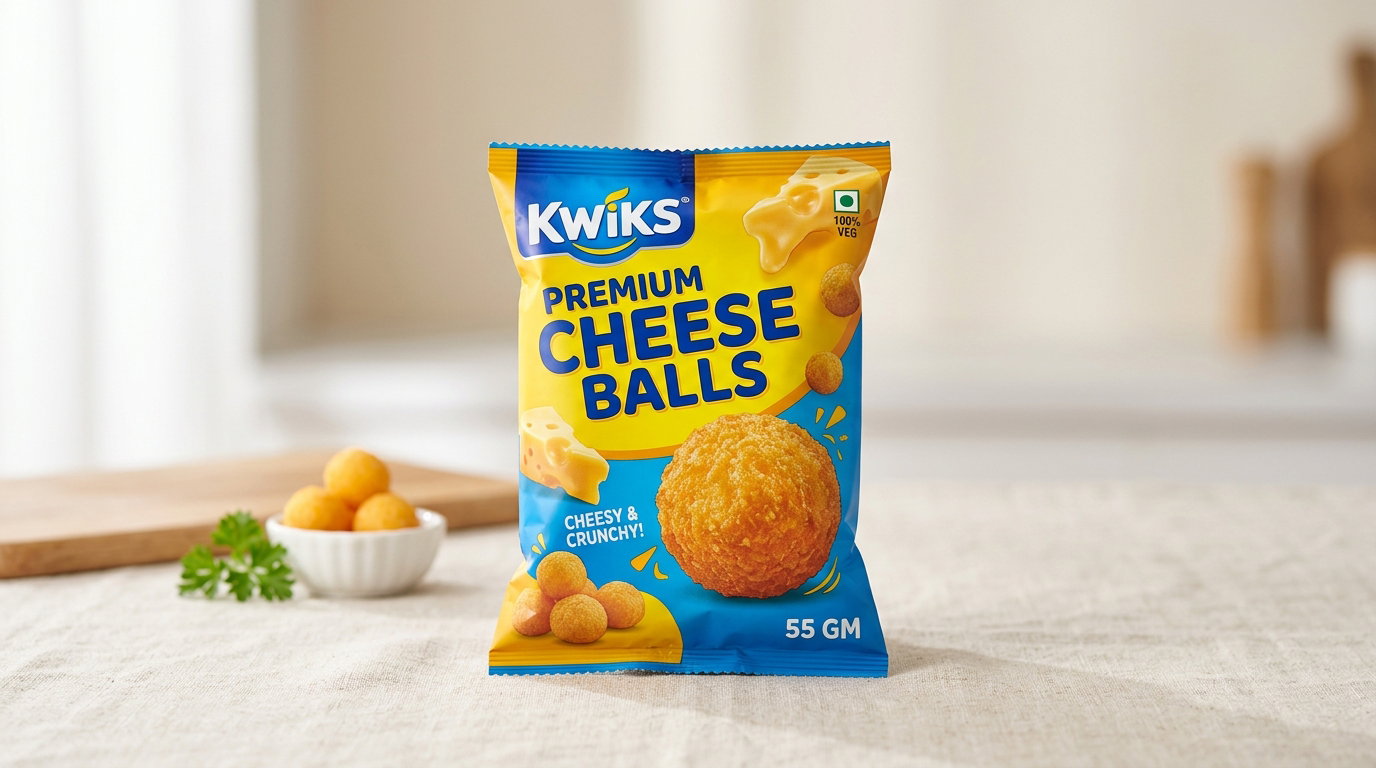 KWIKS PREMIUM CHEESE BALLS 55 GM 