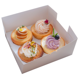 Box of 4 Regular Mochi Cupcakes