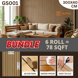 MODERN 3D THICK WOOD FOAM WALL STICKER