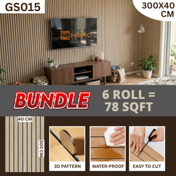 MODERN 3D THICK WOOD FOAM WALL STICKER