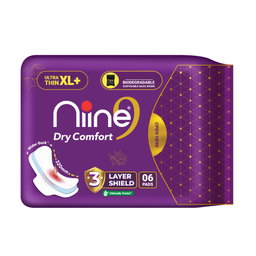 Nine Dry Comfort XL 6 Pads(with free Biodegradable Disposable Bag Inside) (Copy)