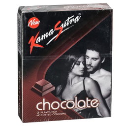 Kamasutra  Chocolate 3pcs dotted condom 