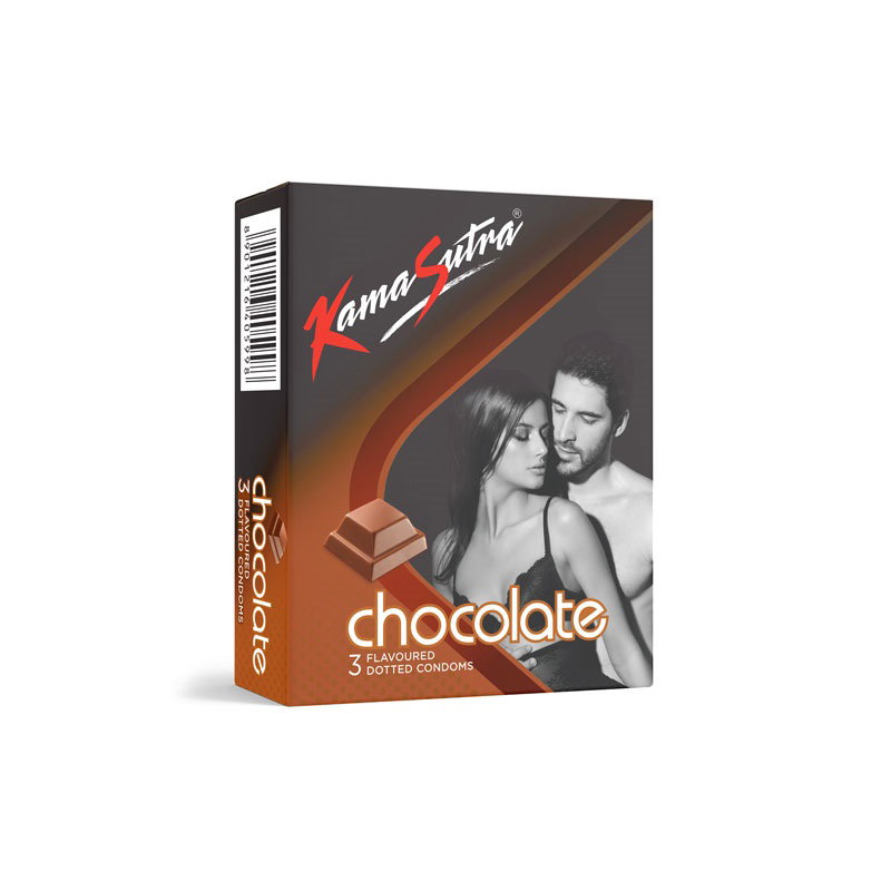 Kamasutra  Chocolate 3pcs Strawberry condom  _0