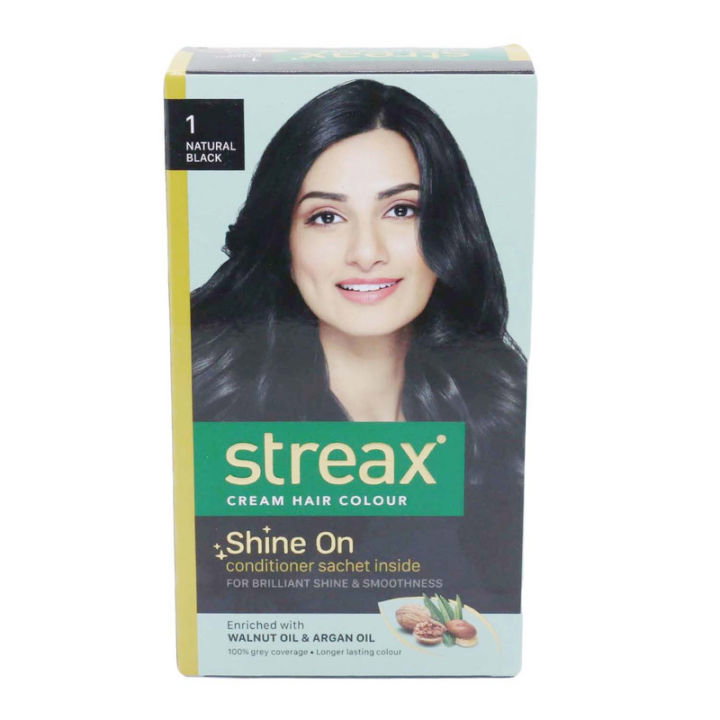 STREAX CREME HAIR COLOUR NATURAL BLACK
