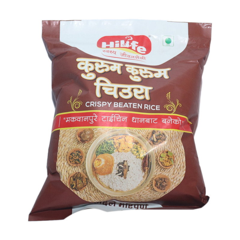 Hilife kurum kurum chiura (Crispy Beaten Rice) 450gm
