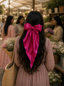 🎀 Long-Tailed Satin Bow