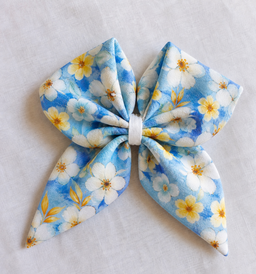 🎀 Sailor Hair Bows (Floral Cotton)