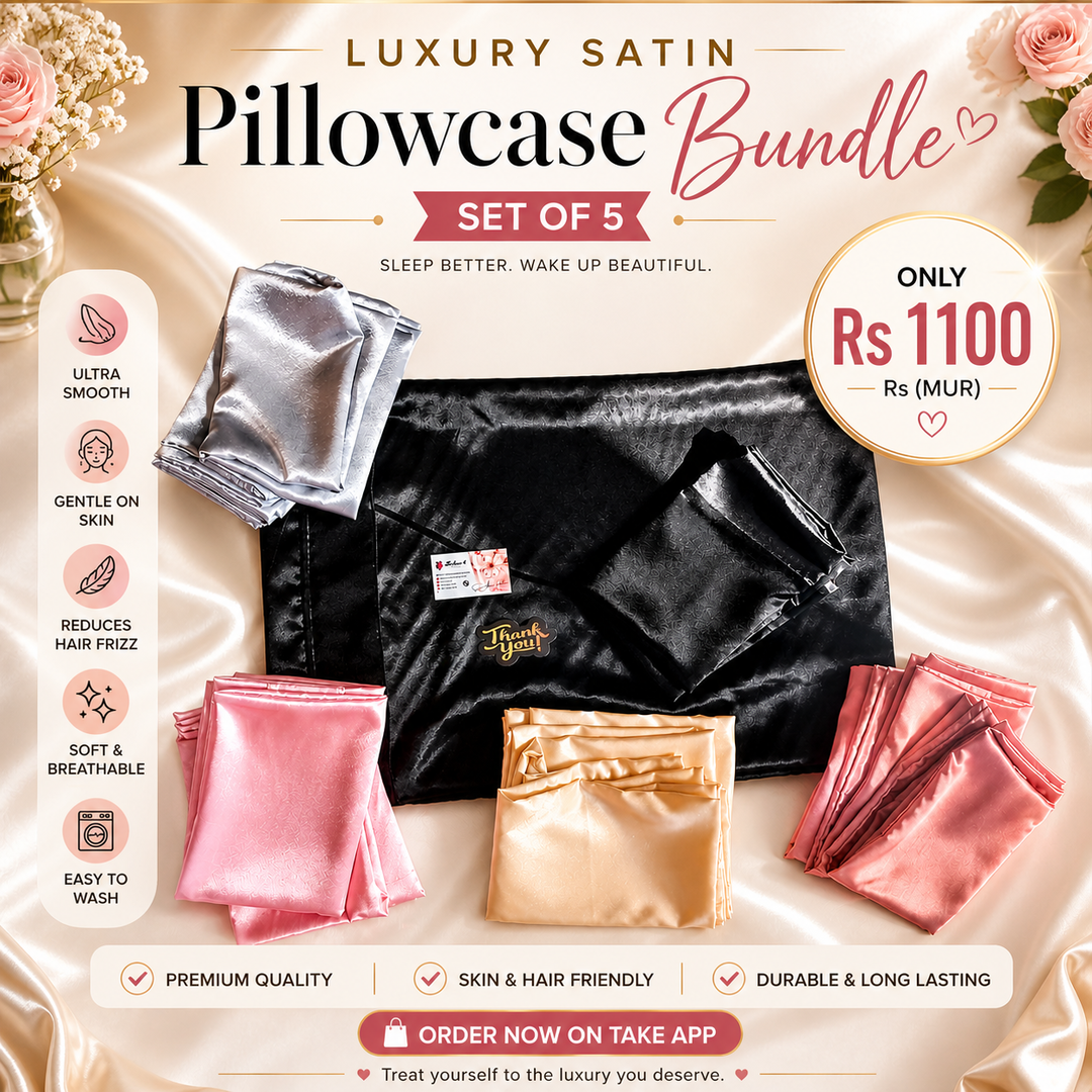 🌸 Sakurah Satin Pillowcase Promo – Bundle of 5 🌸
