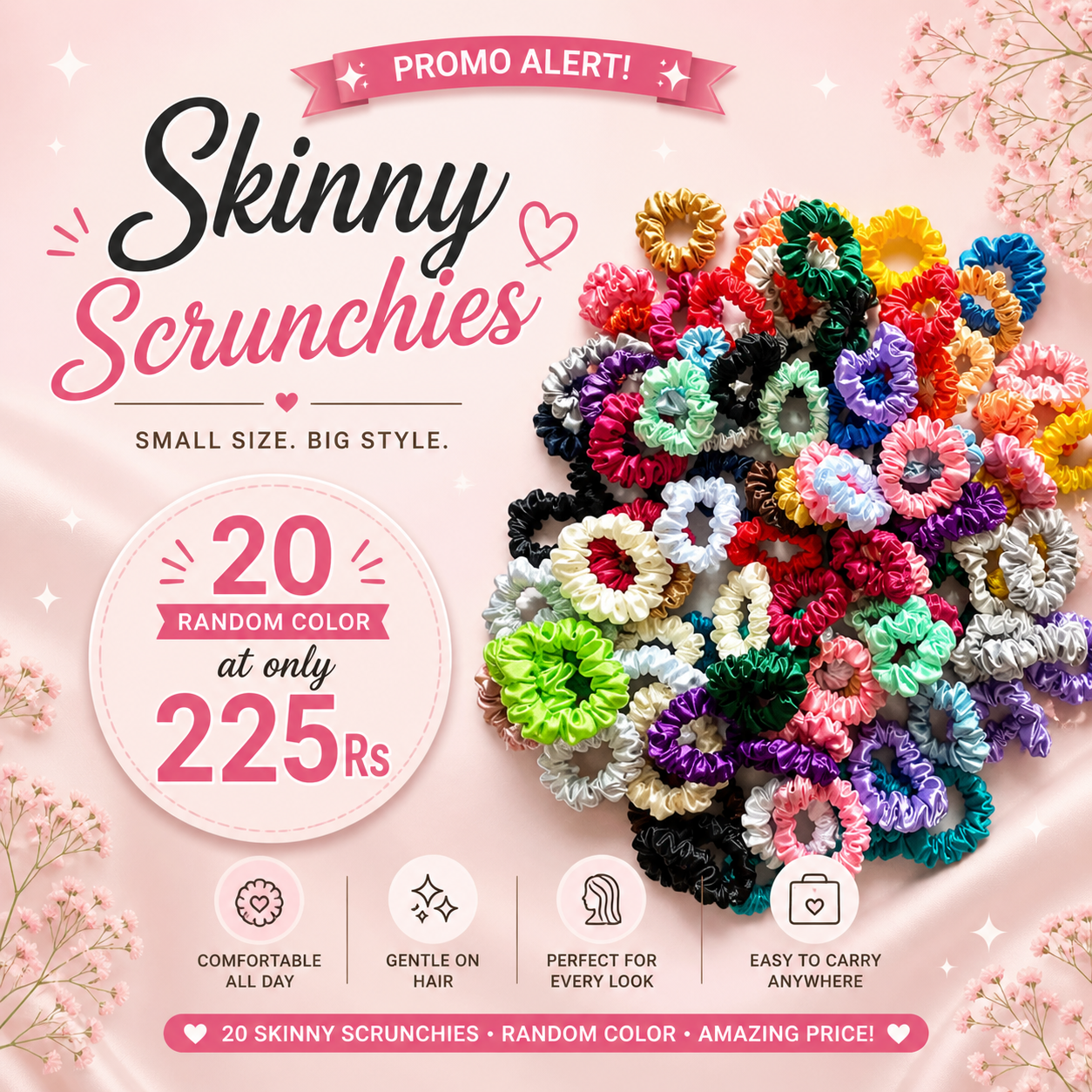 🌸 Skinny Scrunchie promo - Bundle of 20_0