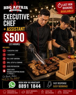 Excutive Chef + Chef Assistance 3.5hr