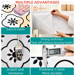 KITCHEN WALL FLOOR OIL WATER RESISTANT STICKER