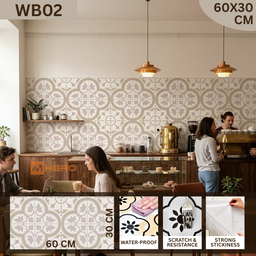 KITCHEN WALL FLOOR OIL WATER RESISTANT STICKER