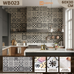 KITCHEN WALL FLOOR OIL WATER RESISTANT STICKER