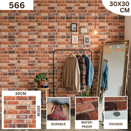 BRICK VINTAGE 3D TEXTURE WALL STICKER