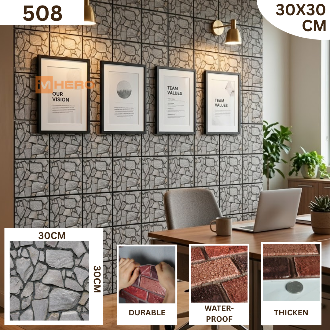 BRICK VINTAGE 3D TEXTURE WALL STICKER_16