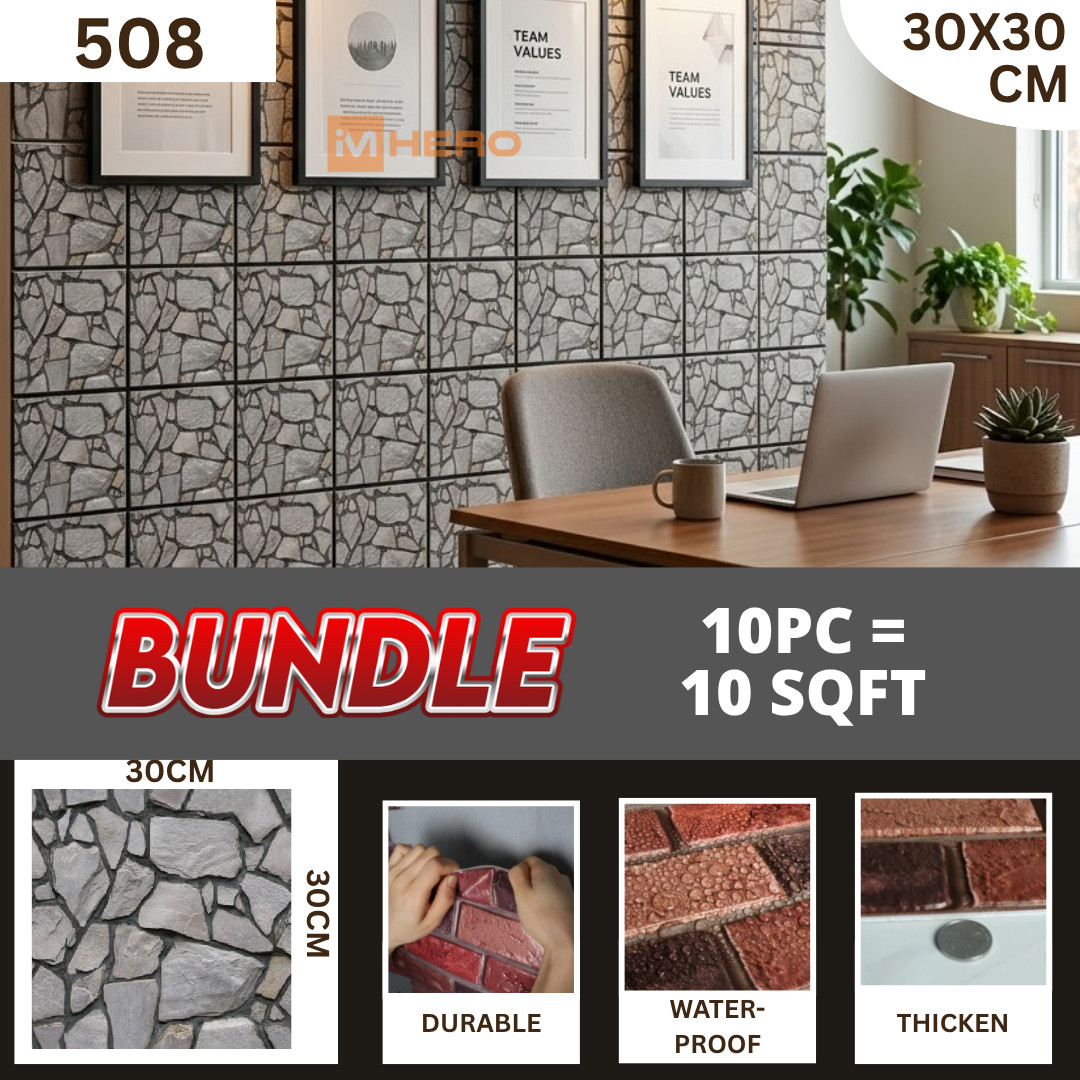 BRICK VINTAGE 3D TEXTURE WALL STICKER_17