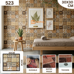 BRICK VINTAGE 3D TEXTURE WALL STICKER