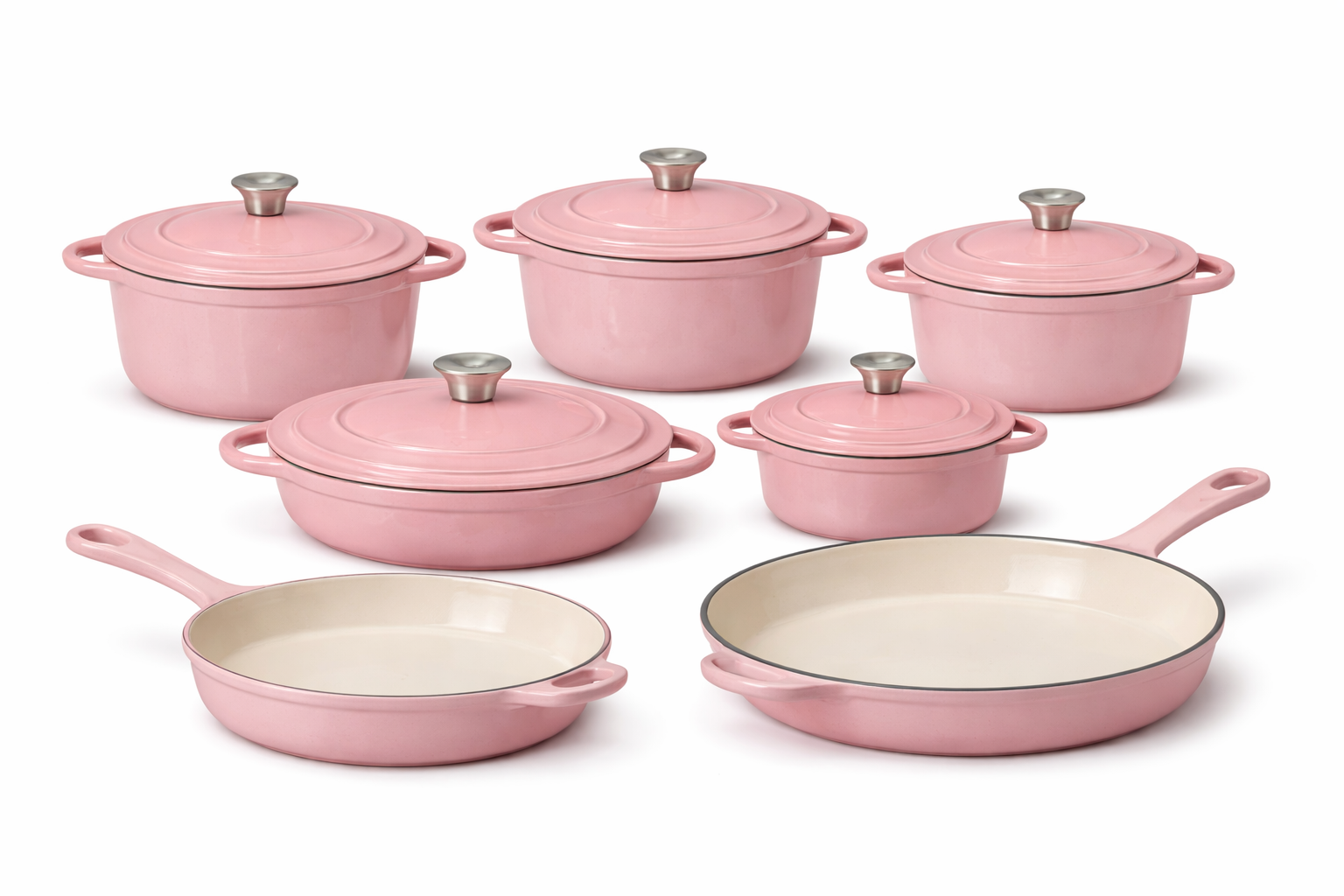 7 Piece Cast Iron Pots_0