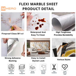 FLEXI MARBLE SHEET WALLPAPER ALUMINIUM STICKER