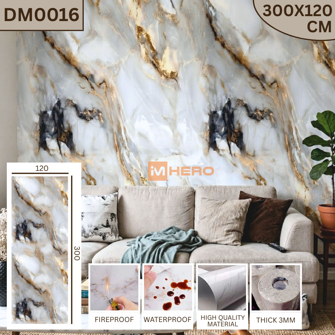 FLEXI MARBLE SHEET WALLPAPER ALUMINIUM STICKER_8