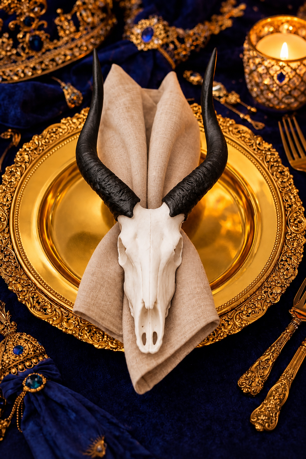 Nyala Skull Napkin Ring   _0