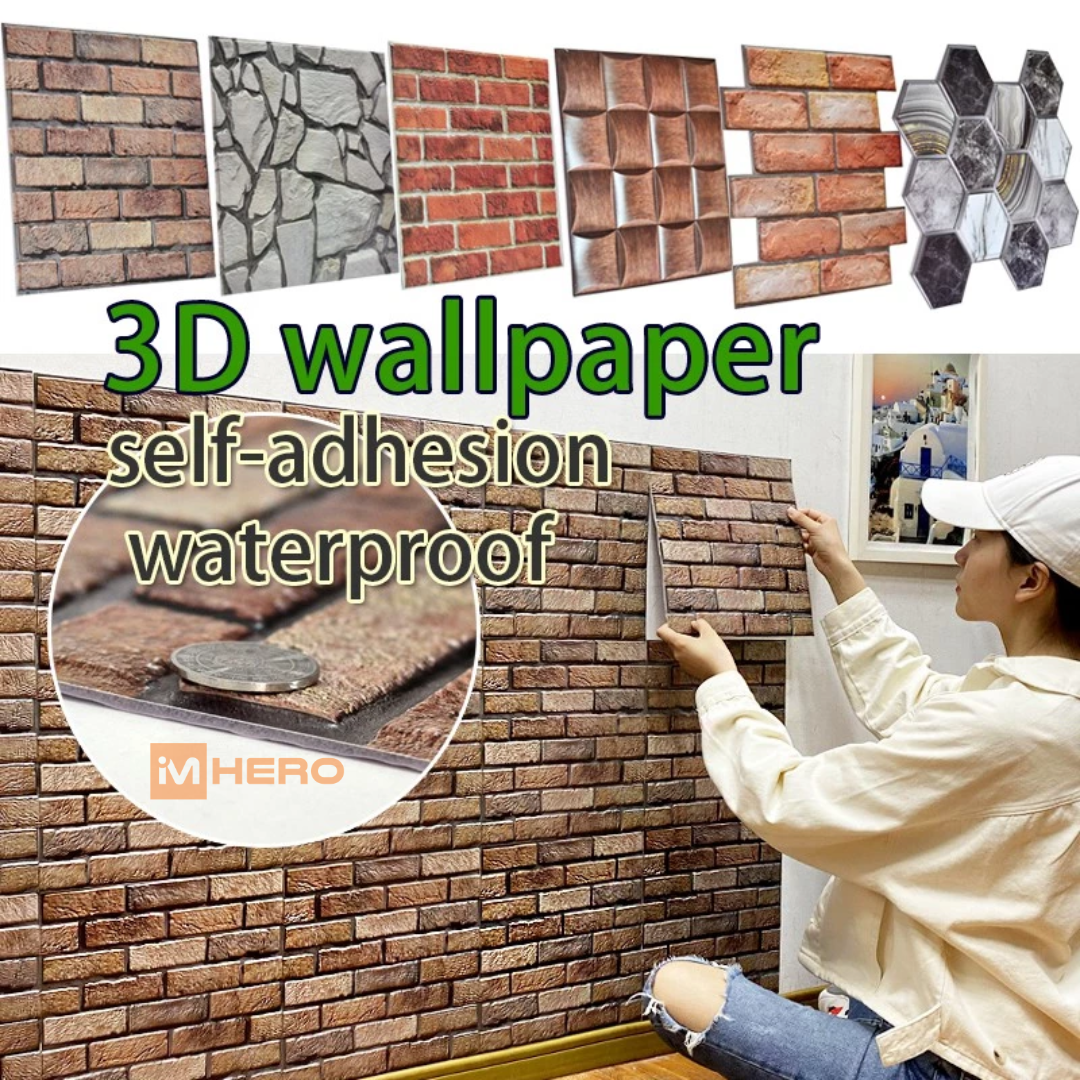 BRICK VINTAGE 3D TEXTURE WALL STICKER_1