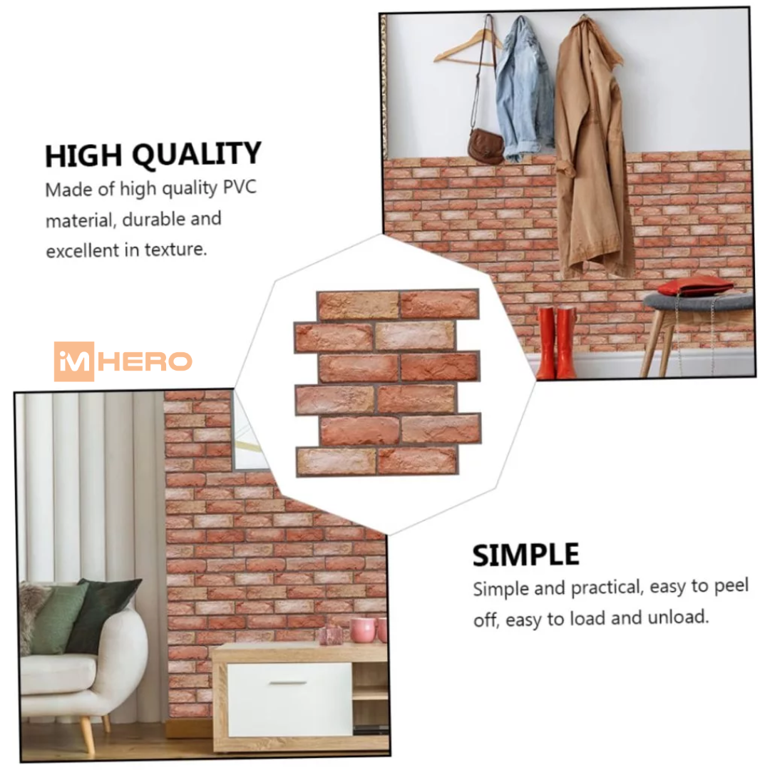BRICK VINTAGE 3D TEXTURE WALL STICKER_3