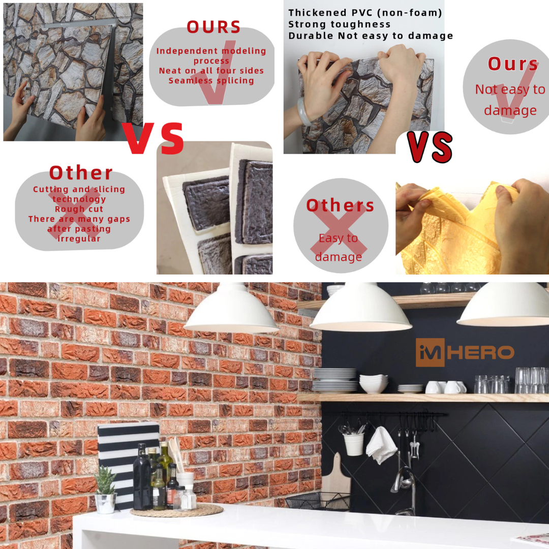 BRICK VINTAGE 3D TEXTURE WALL STICKER_2