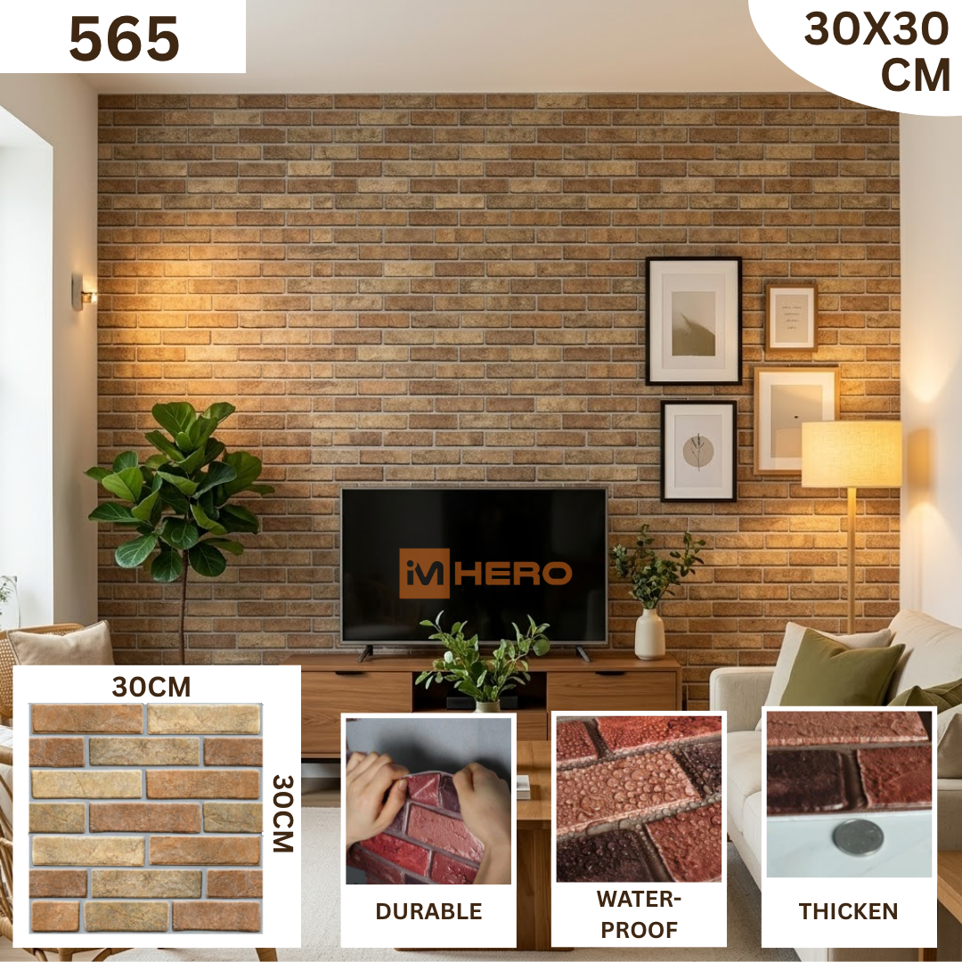 BRICK VINTAGE 3D TEXTURE WALL STICKER_10