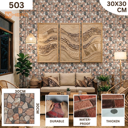 BRICK VINTAGE 3D TEXTURE WALL STICKER