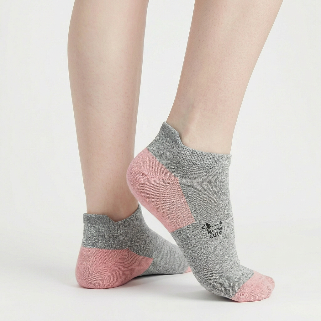 [10267] - 5 Pairs Unisex's Low-Cut Ankle Cotton Socks - Versatile, Breathable & Odor-Resistant (10267)