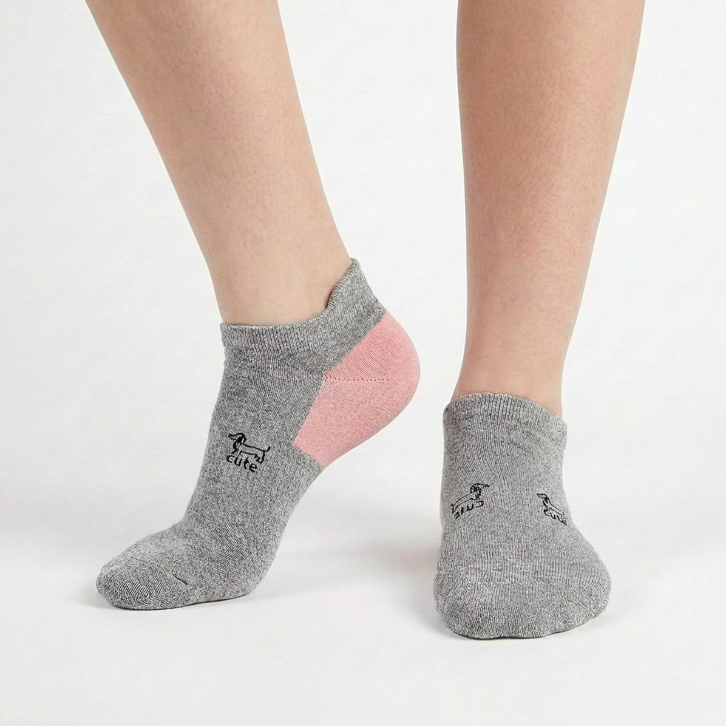 [10267] - 5 Pairs Unisex's Low-Cut Ankle Cotton Socks - Versatile, Breathable & Odor-Resistant (10267)_2