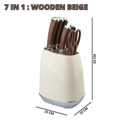 HERITAGE 7IN1 STEEL KITCHEN KNIFE SET 
