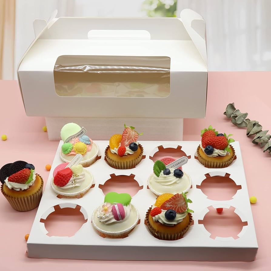 12 Cavity Cupcake box with Handle_2