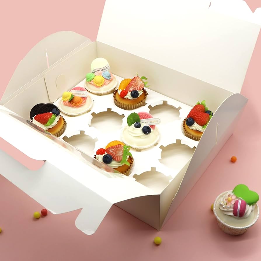 12 Cavity Cupcake box with Handle_1
