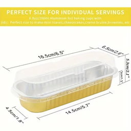 200ml Rectangle Gold Foil