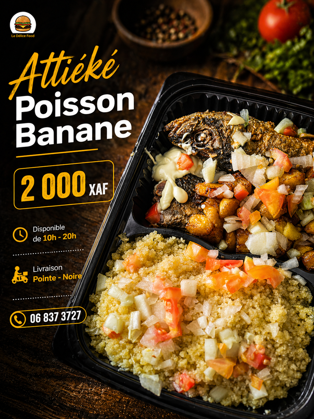 Attiéké Poisson banane