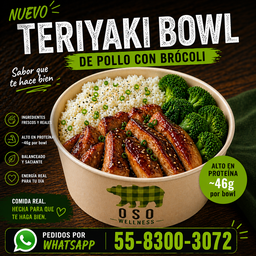 TERIYAKI BOWL de pechuga de pollo con brócoli 