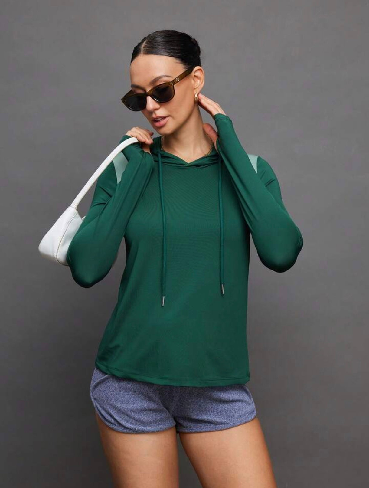 Women Reg Dri-Fit Hoodies (GREEN) _0