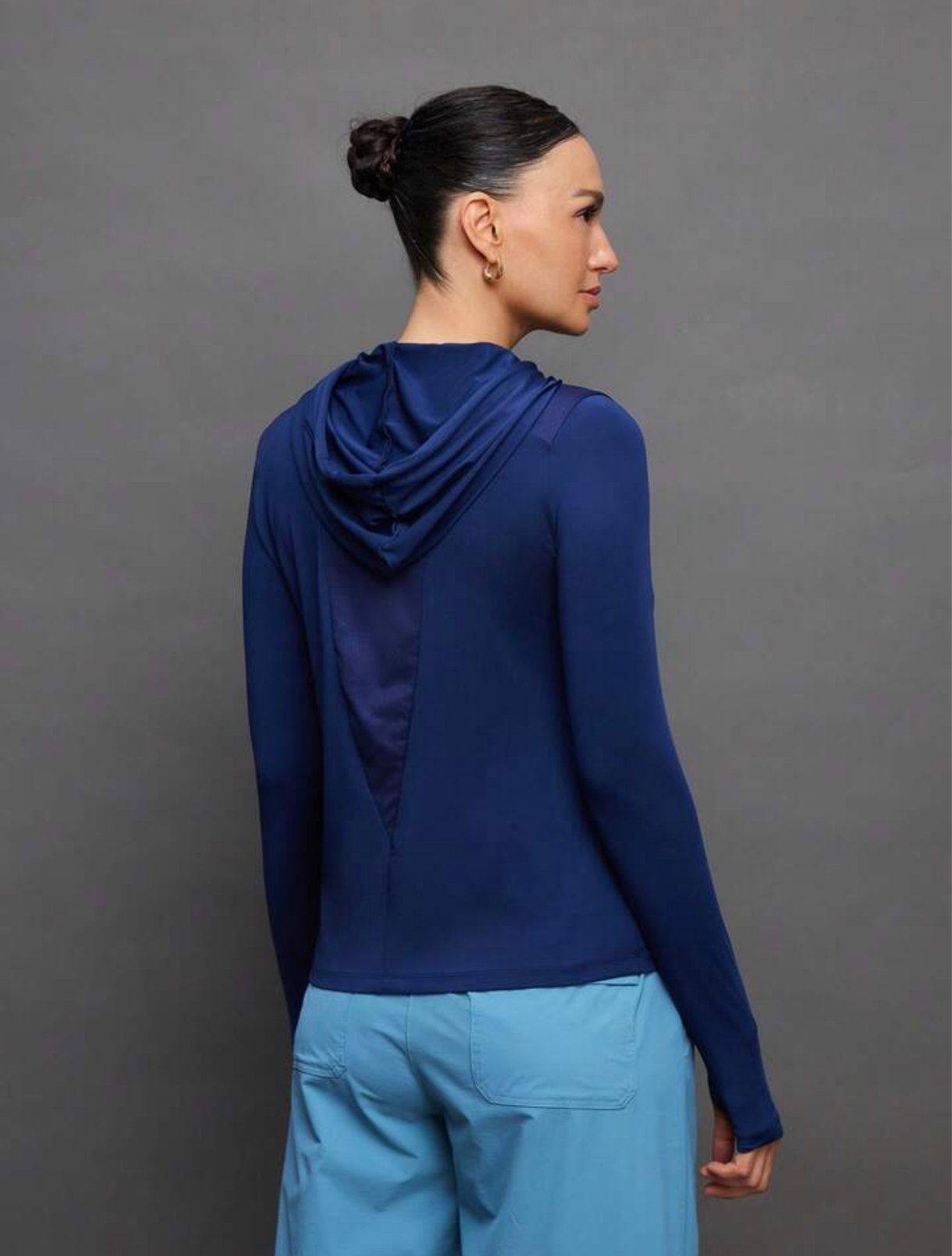 Women Reg Dri-Fit Hoodies (NAVY BLUE)  _1