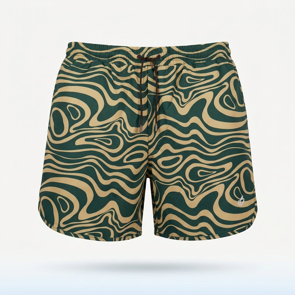 Short With Abstract Swirl 1ZW5006