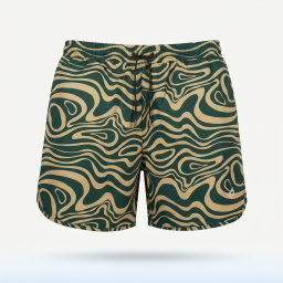 Short With Abstract Swirl 1ZW5006