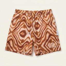 Short Abstract Swirl Khaki 1ZW5007