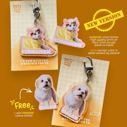New Version Customized Sticker Vinyl Keychain