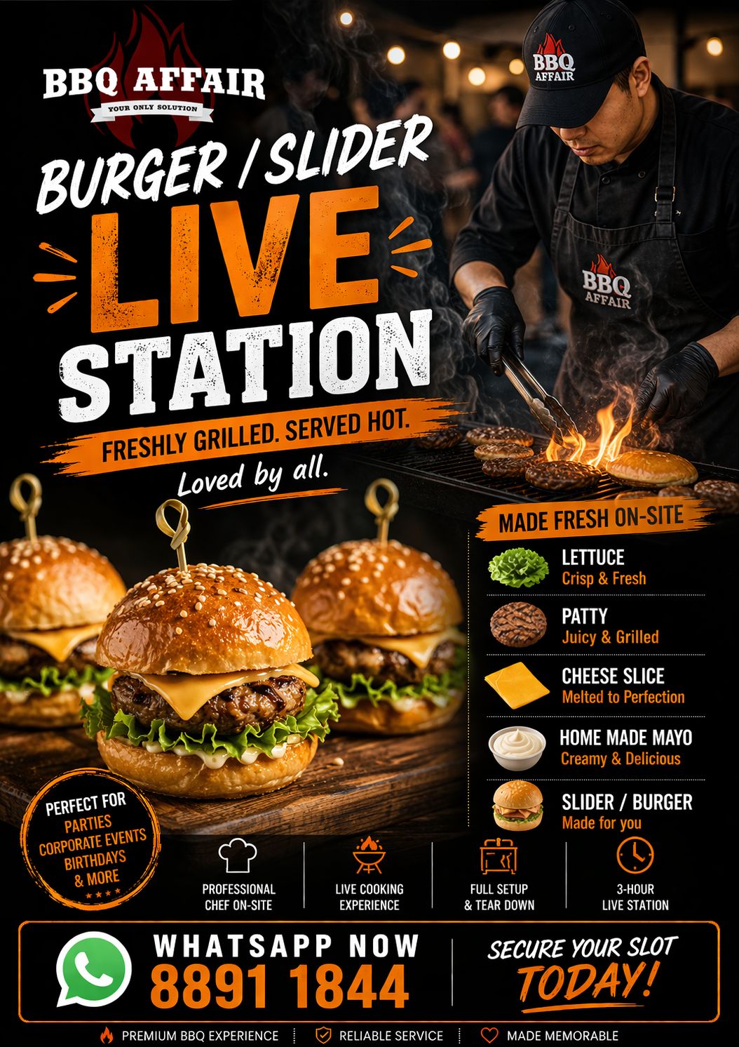 Burger / Slider Live Station