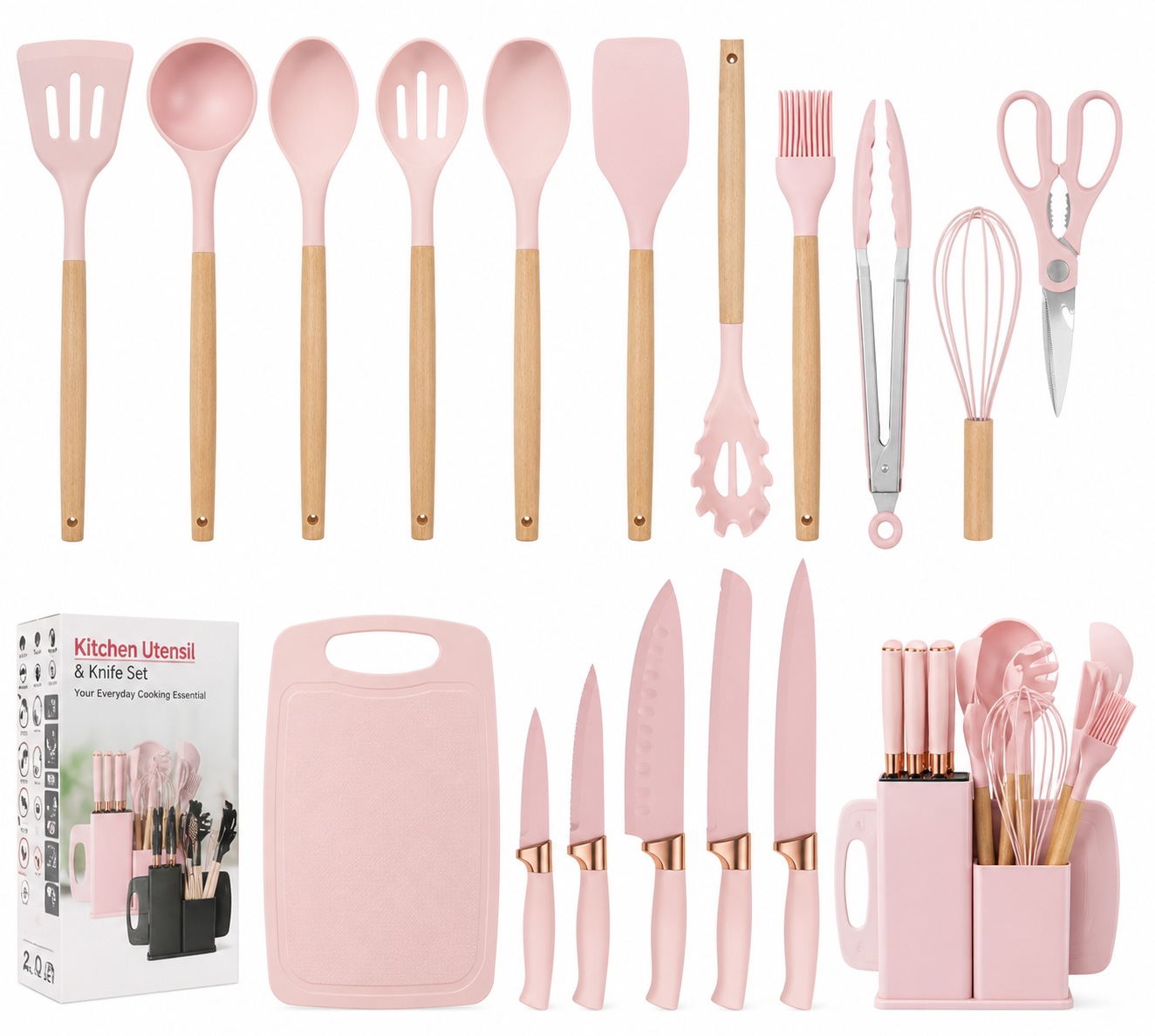 19 Piece Silicone Kitchen Set_1