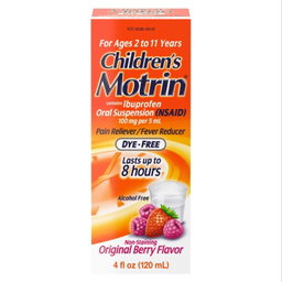 Children's Motrin - Ibuprofen Liquid Oral Suspension Dye-Free Berry, Kid’s Medicine for Fever & Pain Relief