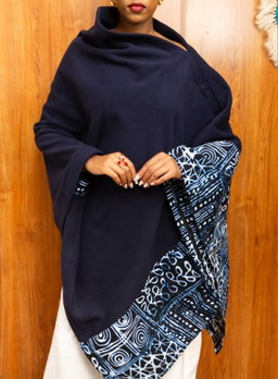 Ascili Popping Poncho - Dark Blue