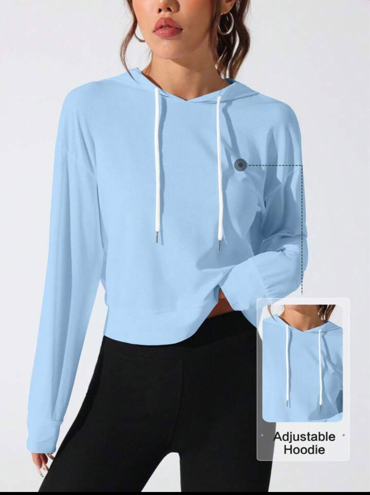 Light blue Racerback Hoodies    _1